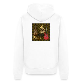 Instruments de musique - Veste à capuche bio Premium Unisexe - blanc - Dos - Thijin (182cm)