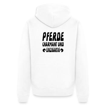 Chevaux - Veste à capuche bio Premium Unisexe - blanc - Dos - Thijin (182cm)