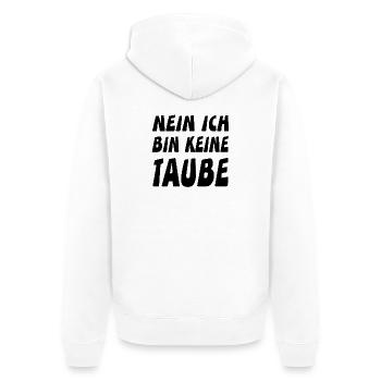 Doves - Unisex Premium Organic Zip Hoodie - white - Back - Thijin (182cm)