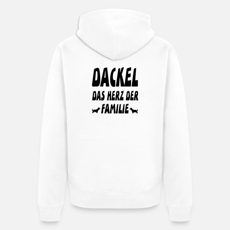 Teckel - Veste à capuche bio Premium Unisexe - blanc