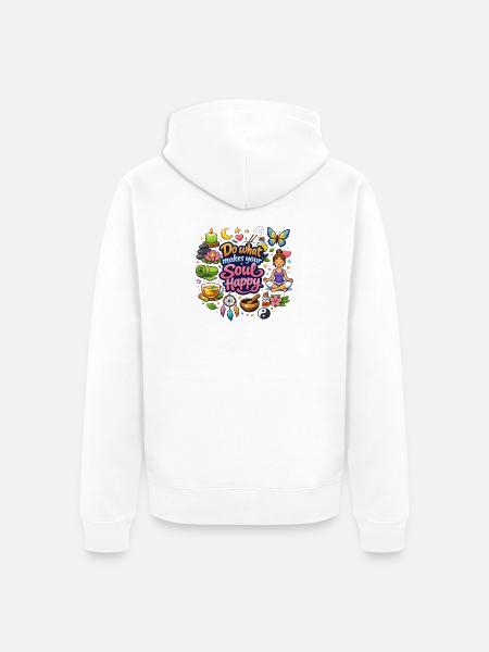 Do what makes your soul happy - Unisex Premium Organic Zip Hoodie - white