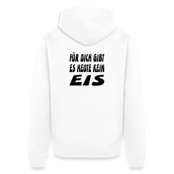 Eis - Unisex Premium Bio Zip Hoodie - Weiß - Hinten - Thijin (182cm)