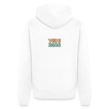 Remise des diplômes de fin d’études secondaires Vibe 2026 - Veste à capuche bio Premium Unisexe - blanc - Dos - Thijin (182cm)