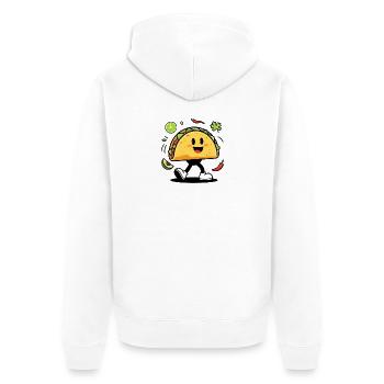Taco man, man tacos - Unisex Premium Organic Zip Hoodie - white - Back - Thijin (182cm)