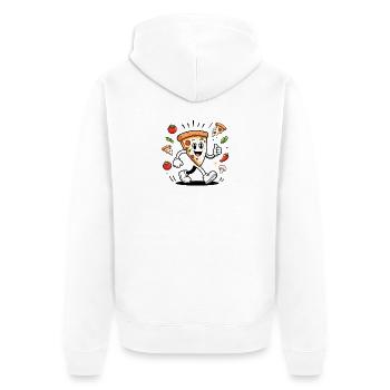 Best Pizza Chef, Joyful Mascot - Unisex Premium Organic Zip Hoodie - white - Back - Thijin (182cm)