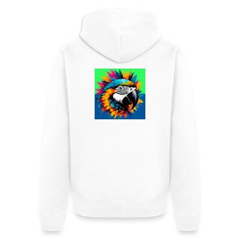 parrot - Unisex Premium Organic Zip Hoodie - white - Back - Thijin (182cm)