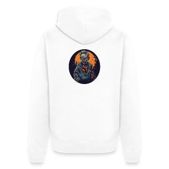 Halloween - Zombie - Horror - Witch - Unisex Premium Organic Zip Hoodie - white - Back - Thijin (182cm)