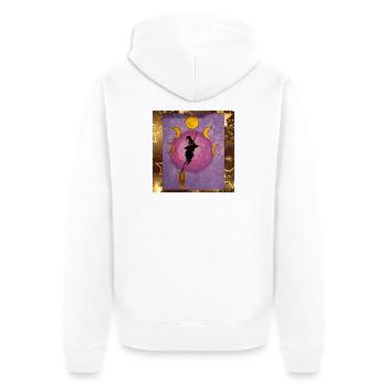 Sorcière Stellaire sur le Balai - Veste à capuche bio Premium Unisexe - blanc - Dos - Thijin (182cm)