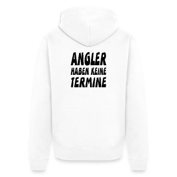 Angler - Unisex Premium Bio Zip Hoodie - Weiß - Hinten - Thijin (182cm)