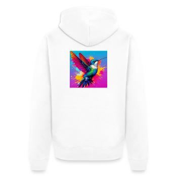 colibri - Veste à capuche bio Premium Unisexe - blanc - Dos - Thijin (182cm)