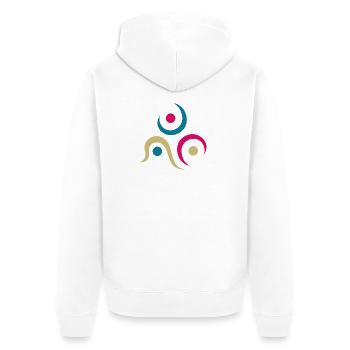 Yoga design_9 - Veste à capuche bio Premium Unisexe - blanc - Dos - Thijin (182cm)