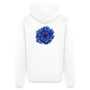 Floral Outfits, Flowers, Anemone - Unisex Premium Organic Zip Hoodie - white - Back - Thijin (182cm)