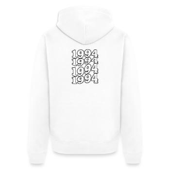 Édition Limitée 1994 - Cadeau Anniversaire Rétro - Veste à capuche bio Premium Unisexe - blanc - Dos - Thijin (182cm)