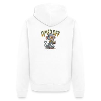 Monkey_1 - Veste à capuche bio Premium Unisexe - blanc - Dos - Thijin (182cm)