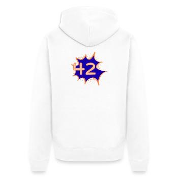 42 – Die Antwort auf alles | Comic Style T-Shirt - Unisex Premium Bio Zip Hoodie - Weiß - Hinten - Thijin (182cm)