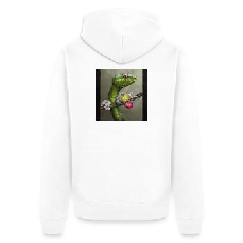 Serpent et électricité - Veste à capuche bio Premium Unisexe - blanc - Dos - Thijin (182cm)