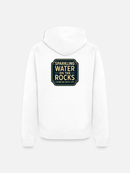 Sparkling water on rocks neon - Unisex Premium Organic Zip Hoodie - white