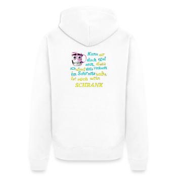 Alle Tassen im Schrank Funny Spruch - Unisex Premium Bio Zip Hoodie - Weiß - Hinten - Thijin (182cm)