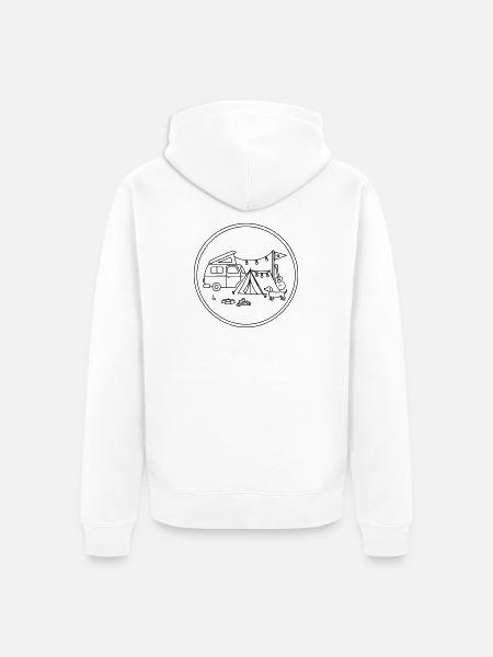 Festival Camping Outdoor Adventure - Unisex Premium Bio Zip Hoodie - Weiß