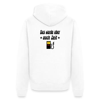 Diesel - Unisex Premium Bio Zip Hoodie - Weiß - Hinten - Thijin (182cm)