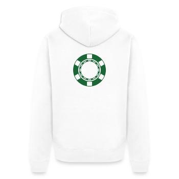 Casino Coin - Veste à capuche bio Premium Unisexe - blanc - Dos - Thijin (182cm)