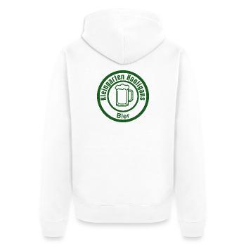Kleingarten Hooligans – Freches Garten-Design mit  - Unisex Premium Bio Zip Hoodie - Weiß - Hinten - Thijin (182cm)