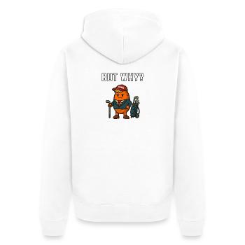 Mais pourquoi la mascotte du golf - Veste à capuche bio Premium Unisexe - blanc - Dos - Thijin (182cm)
