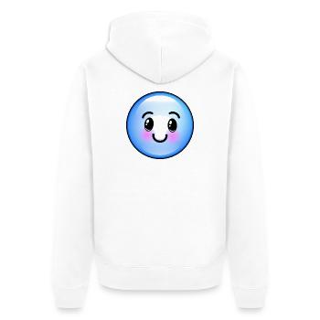 Cute Blue Bubble - Unisex Premium Organic Zip Hoodie - white - Back - Thijin (182cm)