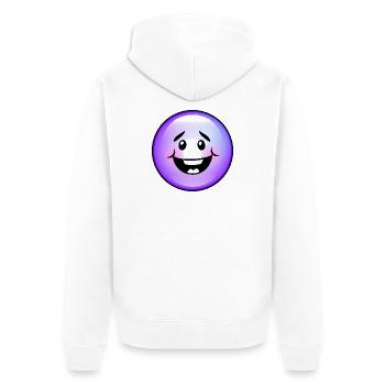 Cute Purple Bubble - Unisex Premium Organic Zip Hoodie - white - Back - Thijin (182cm)