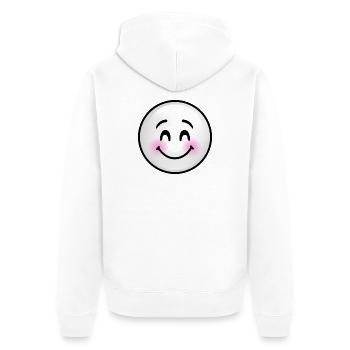 Cute Grey Bubble - Unisex Premium Organic Zip Hoodie - white - Back - Thijin (182cm)