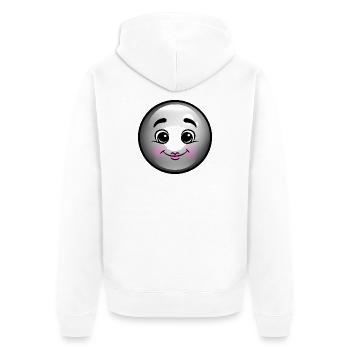 Cute Black Bubble - Unisex Premium Organic Zip Hoodie - white - Back - Thijin (182cm)