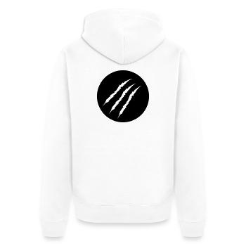 krallen - Unisex Premium Bio Zip Hoodie - Weiß - Hinten - Thijin (182cm)