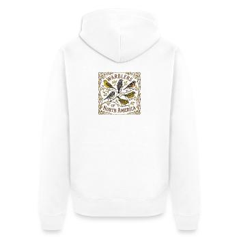 Vögel - Unisex Premium Bio Zip Hoodie - Weiß - Hinten - Thijin (182cm)