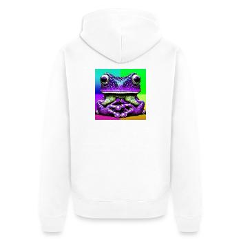 grenouille - Veste à capuche bio Premium Unisexe - blanc - Dos - Thijin (182cm)