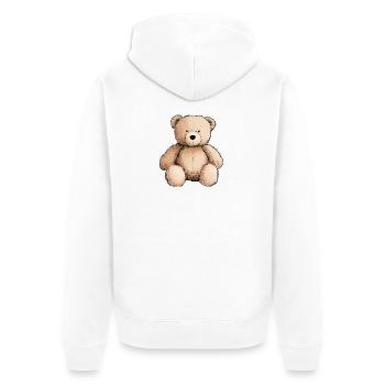 teddy bear, teddy bear, stuffed animal - Unisex Premium Organic Zip Hoodie - white - Back - Thijin (182cm)
