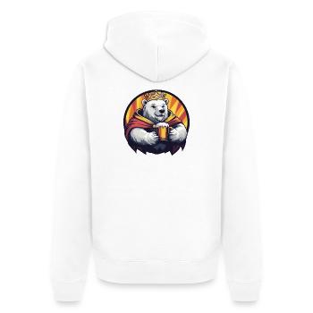 La bière Polar Bear Drôle - Veste à capuche bio Premium Unisexe - blanc - Dos - Thijin (182cm)