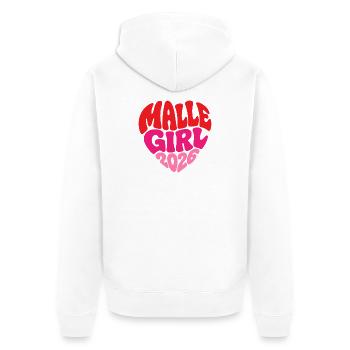 Malle 2026 Malle Girl 2026 - Veste à capuche bio Premium Unisexe - blanc - Dos - Thijin (182cm)