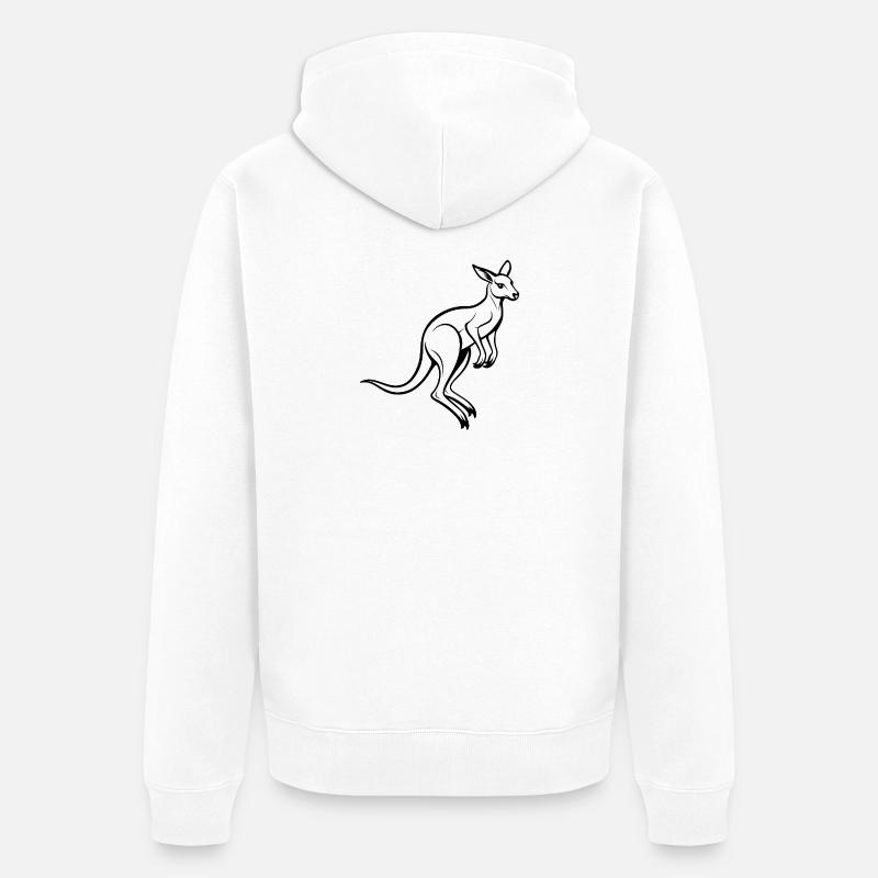 Saut de kangourou - Veste à capuche bio Premium Unisexe - blanc