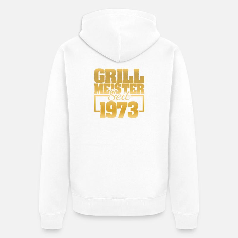 Barbecue 1973 - Veste à capuche bio Premium Unisexe - blanc