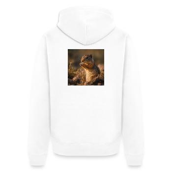Tamia à la lumière de l’automne - Veste à capuche bio Premium Unisexe - blanc - Dos - Thijin (182cm)