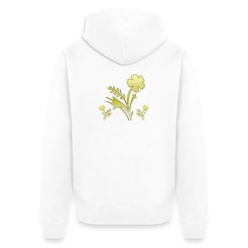 Fleur - Veste à capuche bio Premium Unisexe - blanc - Dos - Thijin (182cm)