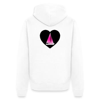 Sail - Unisex Premium Organic Zip Hoodie - white - Back - Thijin (182cm)