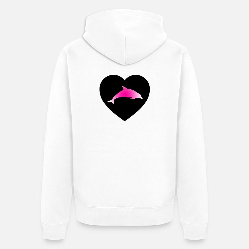 Dauphin - Veste à capuche bio Premium Unisexe - blanc