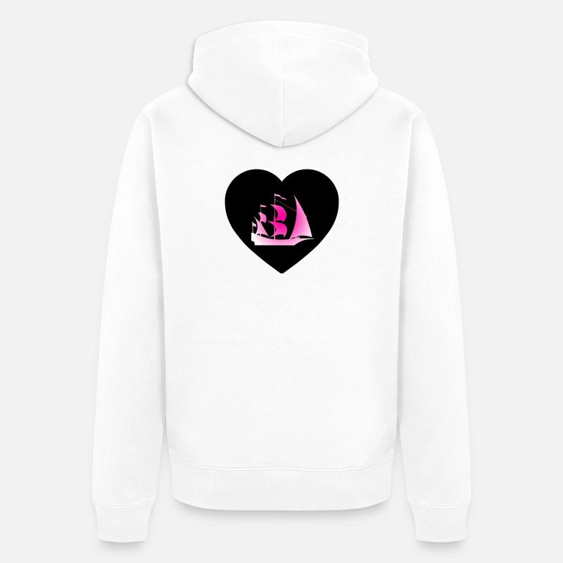 Voile - Veste à capuche bio Premium Unisexe - blanc