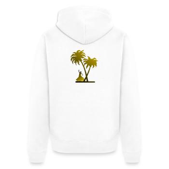 Tanzen - Unisex Premium Bio Zip Hoodie - Weiß - Hinten - Thijin (182cm)