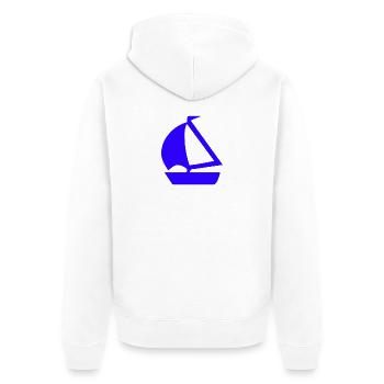 Voile - Veste à capuche bio Premium Unisexe - blanc - Dos - Thijin (182cm)