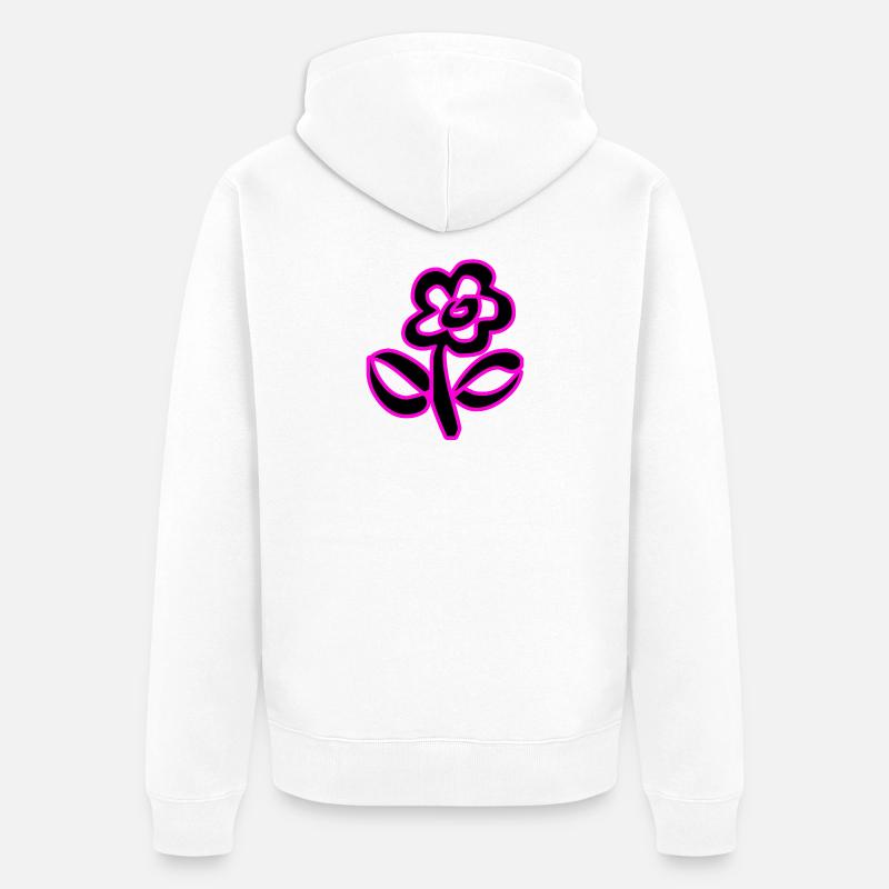 Fleur - Veste à capuche bio Premium Unisexe - blanc