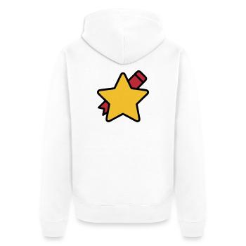 Star Pen School Teacher - Unisex Premium Organic Zip Hoodie - white - Back - Thijin (182cm)