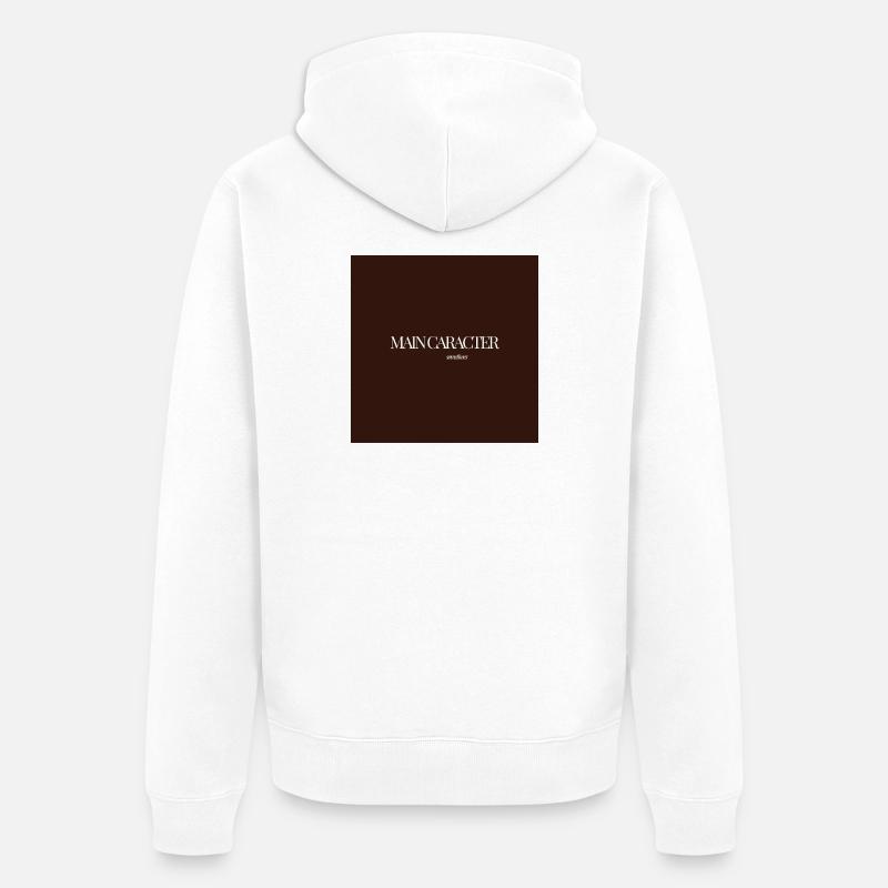 "CARACTER SOMETIMES" Graphic Tee Design - Veste à capuche bio Premium Unisexe - blanc