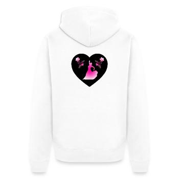 Dance - Unisex Premium Organic Zip Hoodie - white - Back - Thijin (182cm)